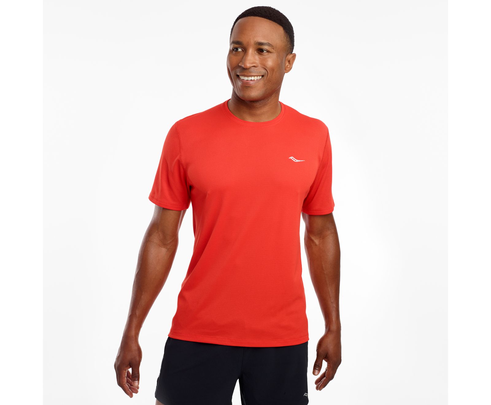 Saucony Stopwatch Short Sleeve Men's Shirts Rose | Canada 637DFMN